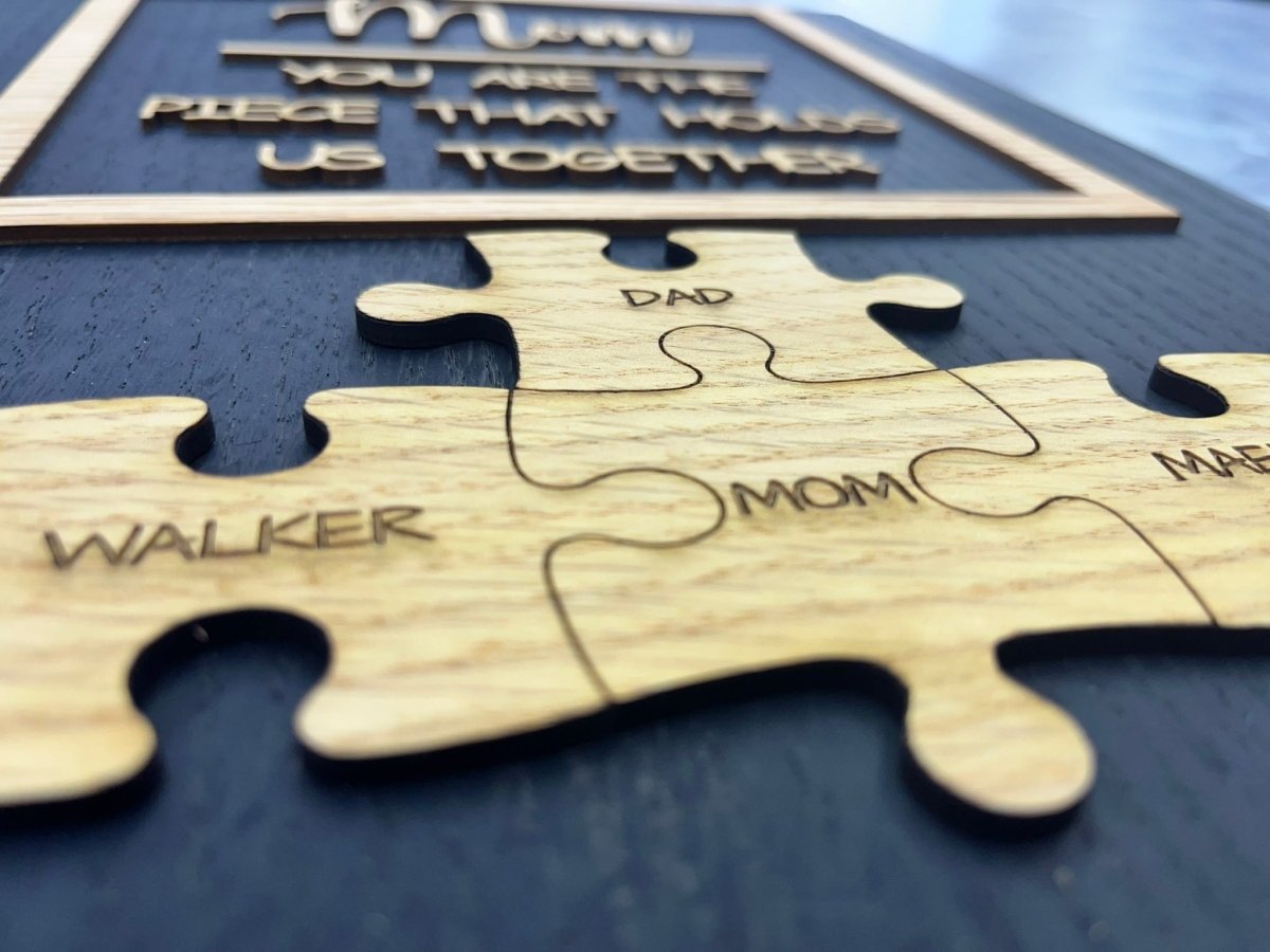 Mom Piece that Holds Us Together Sign - Legacy Images - Novelty Signs - mom mother's day gift laser engraved