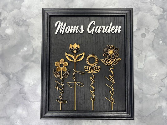 Mom's Garden Personalized Sign - Legacy Images - Novelty Signs - family FCS mother's day gift laser engraved