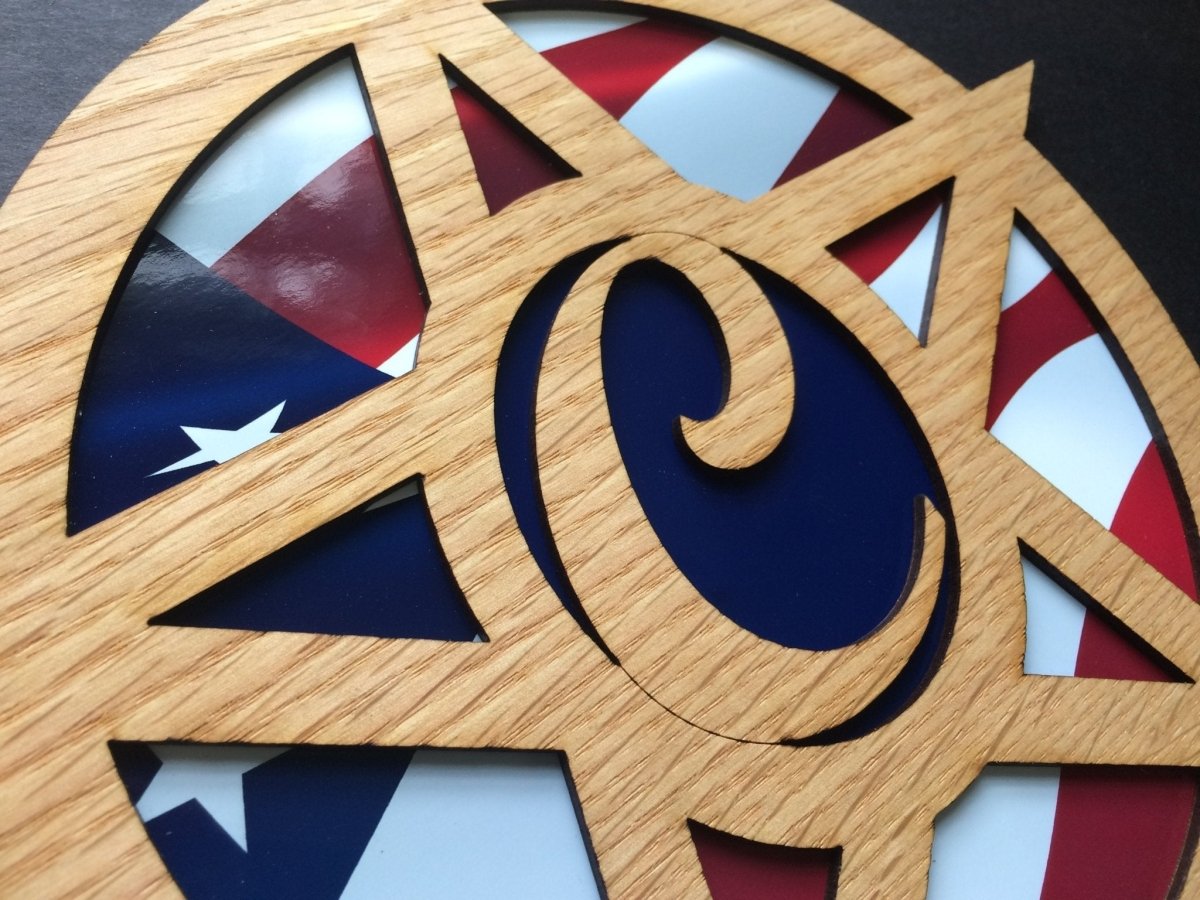 Monogram Star Sign Decor - Legacy Images - Novelty Signs - letter sign star laser engraved