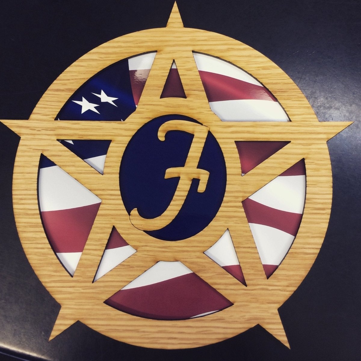 Monogram Star Sign Decor - Legacy Images - Novelty Signs - letter sign star laser engraved