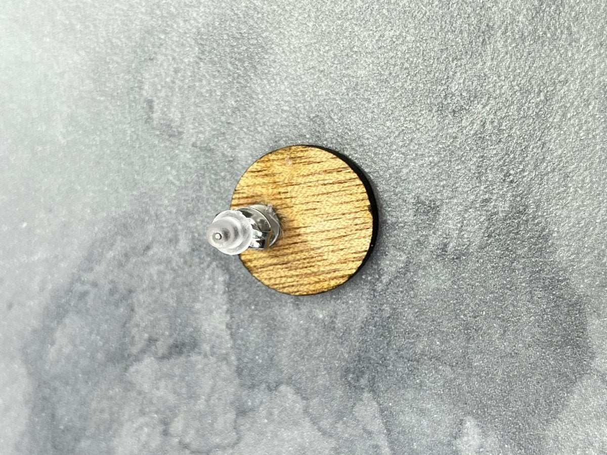 Moon & Star Stud Earrings - Legacy Images - Earrings - Earrings Eclipes moon & stars laser engraved