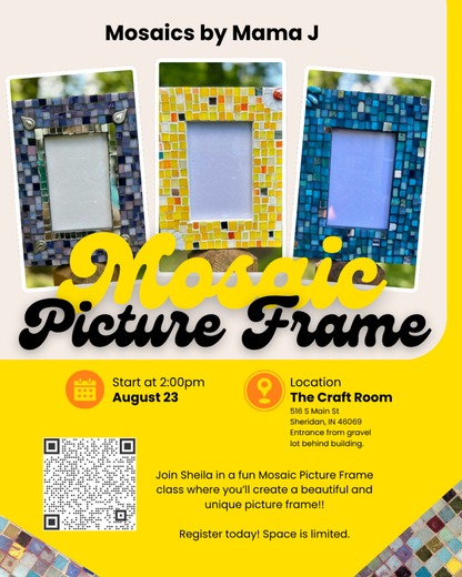 Mosaics by Mama J Class - Mosaic Picture Frames - Legacy Images - TCR The Craft Room laser engraved