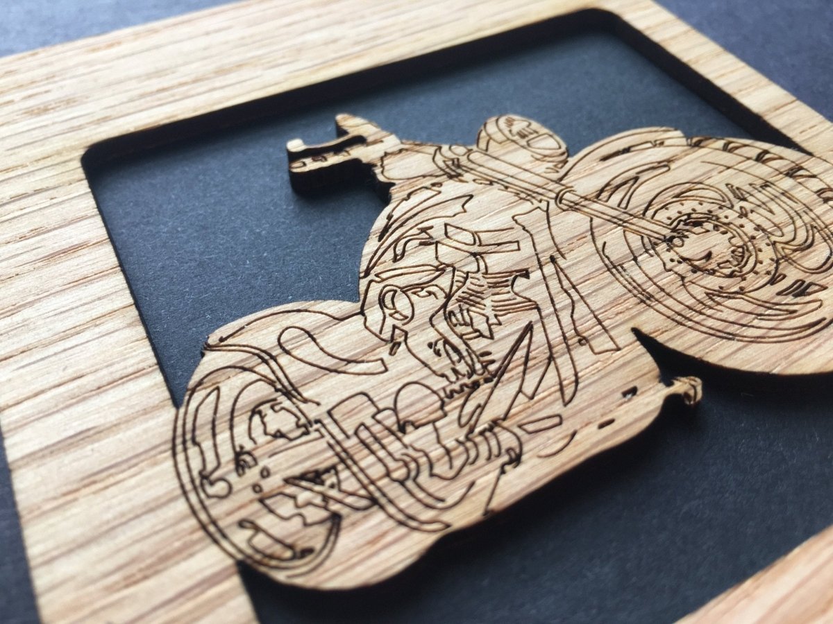 Motorcycle Picture Frame - 5x7 Frame Hold 3x4 Photo - Legacy Images - Picture Frames - 5x7 picture frame car father's day gift laser engraved