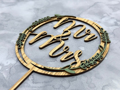 Mr & Mrs Wedding Cake Topper - Legacy Images - Cake Decorating Supplies - cake topper wedding laser engraved