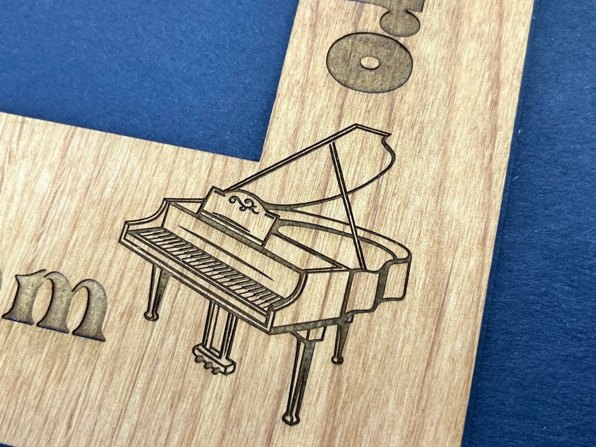Music Picture Frame Alder Wood - 11x14 Frame Holds 8x10 Photo - Legacy Images - Picture Frames - 11x14 Picture Frame alder band laser engraved