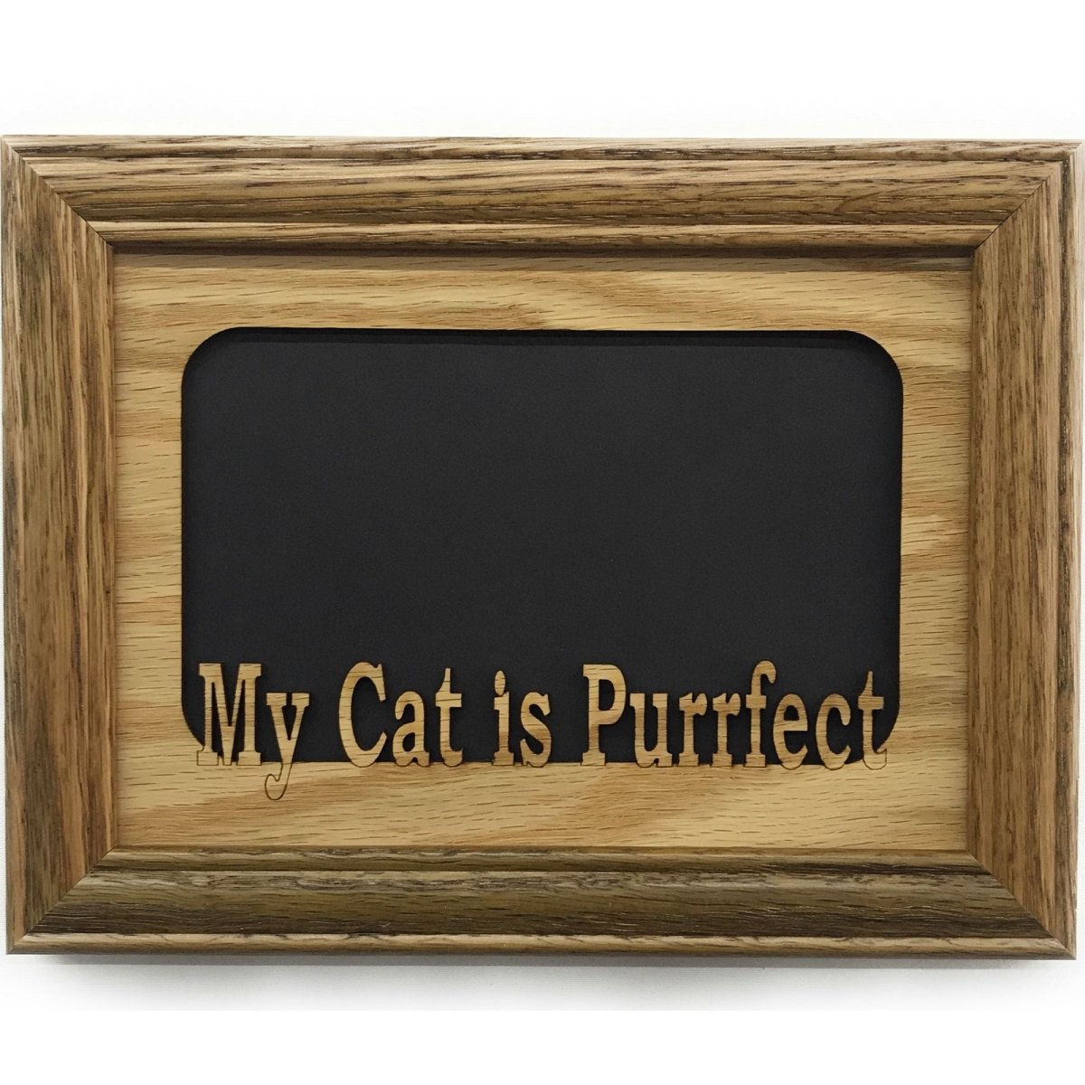 My Cat is Purrfect Picture Frame - 5x7 Frame Hold 4x6 Photo - Legacy Images - Picture Frames - 5x7 picture frame cat Pets laser engraved