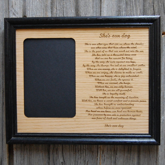 My Dog Picture Frame - 8x10 Frame Hold 5x7 Photo - Legacy Images - Picture Frames - 8x10 picture frame dog Pets laser engraved