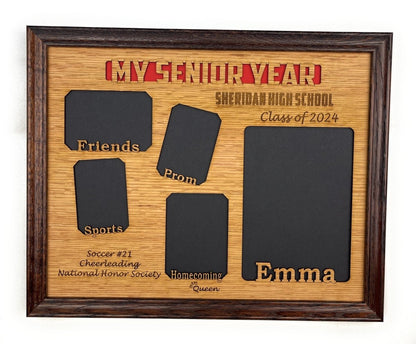 My Senior Year Picture Frame 11"x14" - Legacy Images - Picture Frames - 11x14 Picture Frame graduation name laser engraved