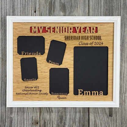 My Senior Year Picture Frame 11"x14" - Legacy Images - Picture Frames - 11x14 Picture Frame graduation name laser engraved