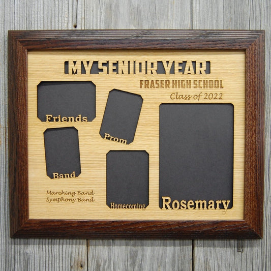 My Senior Year Picture Frame 11"x14" - Legacy Images - Picture Frames - 11x14 Picture Frame graduation name laser engraved