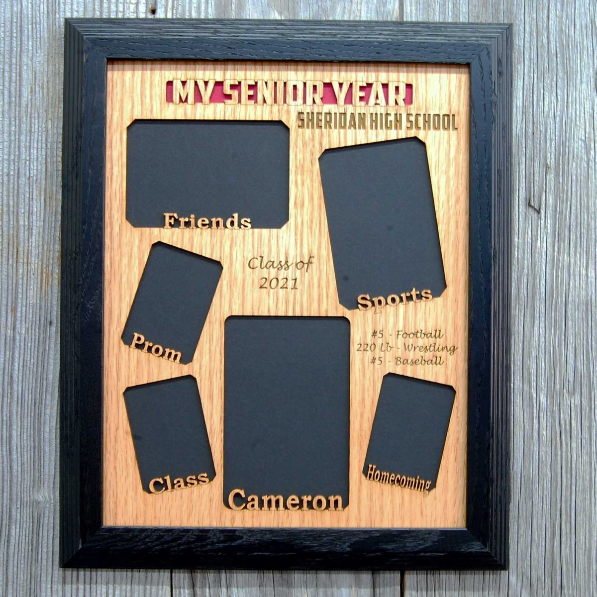 My Senior Year Picture Frame 11"x14" - Legacy Images - Picture Frames - 11x14 Picture Frame graduation name laser engraved