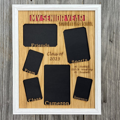My Senior Year Picture Frame 11"x14" - Legacy Images - Picture Frames - 11x14 Picture Frame graduation name laser engraved