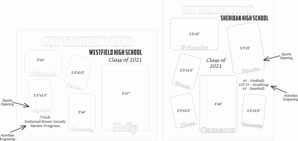 My Senior Year Picture Frame 11"x14" - Legacy Images - Picture Frames - 11x14 Picture Frame graduation name laser engraved