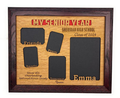 My Senior Year Picture Frame 11"x14" - Legacy Images - Picture Frames - 11x14 Picture Frame graduation name laser engraved