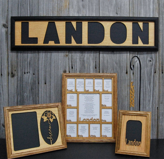 Name Gift Set - Legacy Images - Picture Frames - 11x14 Picture Frame 5x7 picture frame 6x32 frame laser engraved
