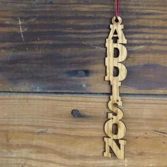 Name Ornament - Legacy Images - Holiday Ornaments - christmas holiday name laser engraved