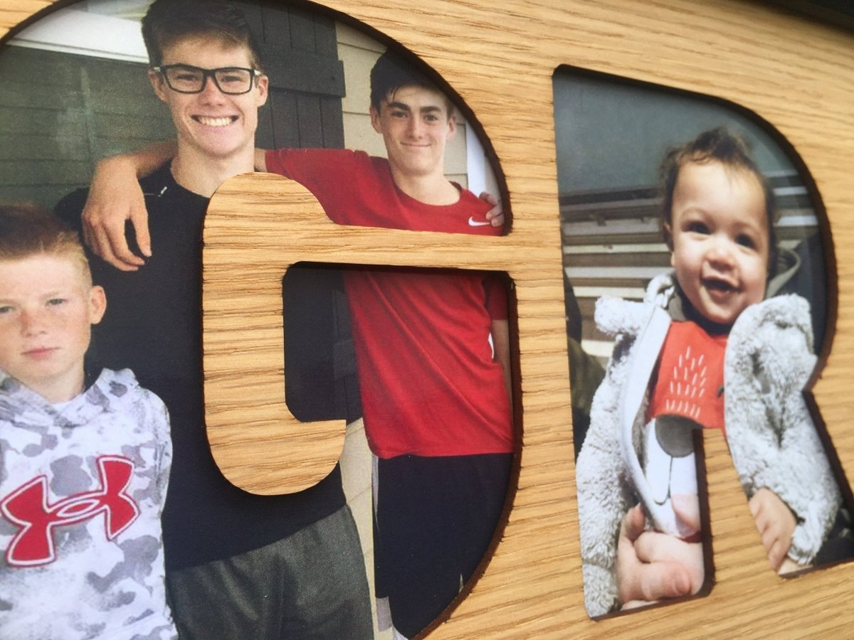 Name Picture Frame - 6"x32" Holds 4x6 Pictures - Legacy Images - Picture Frames - 6x32 picture frame collage frame name laser engraved