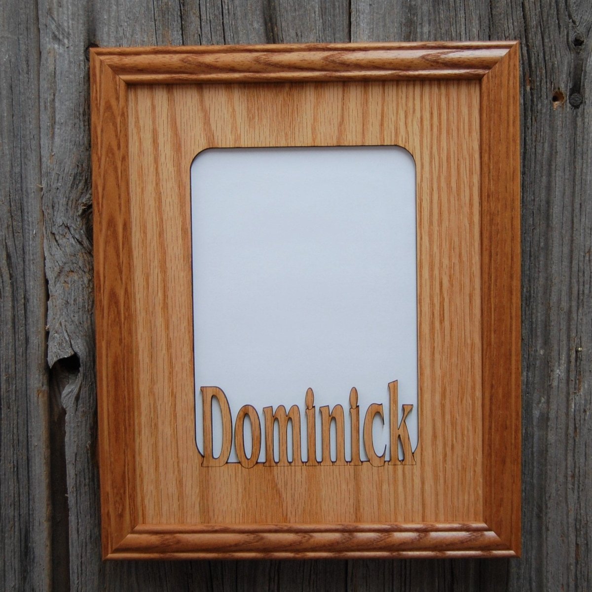 Name Picture Frame - Legacy Images - Picture Frames - 8x10 Honey Lodge Picture Frame laser engraved