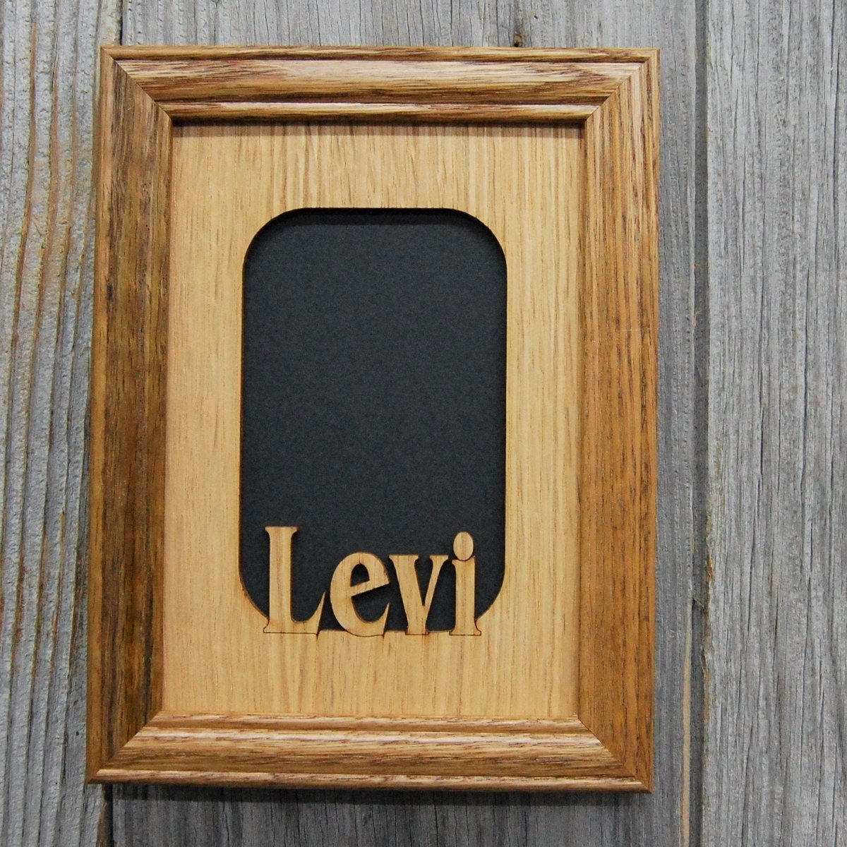 Name Picture Frame - Legacy Images - Picture Frames -  5x7 Honey Loge laser engraved