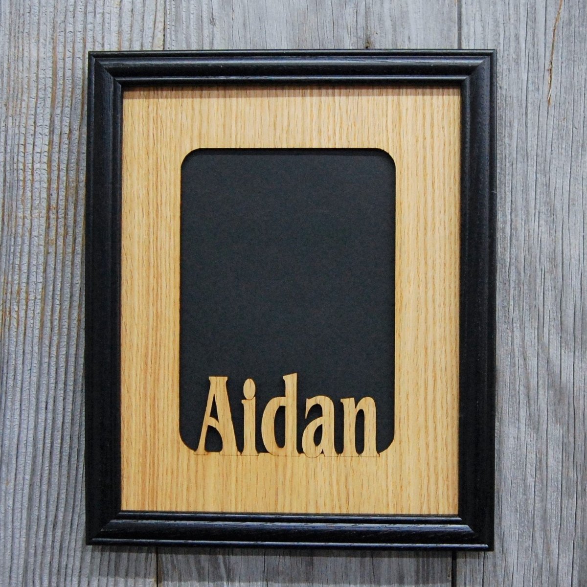 Name Picture Frame - Legacy Images - Picture Frames - 8x10 black lodge Picture Frame laser engraved