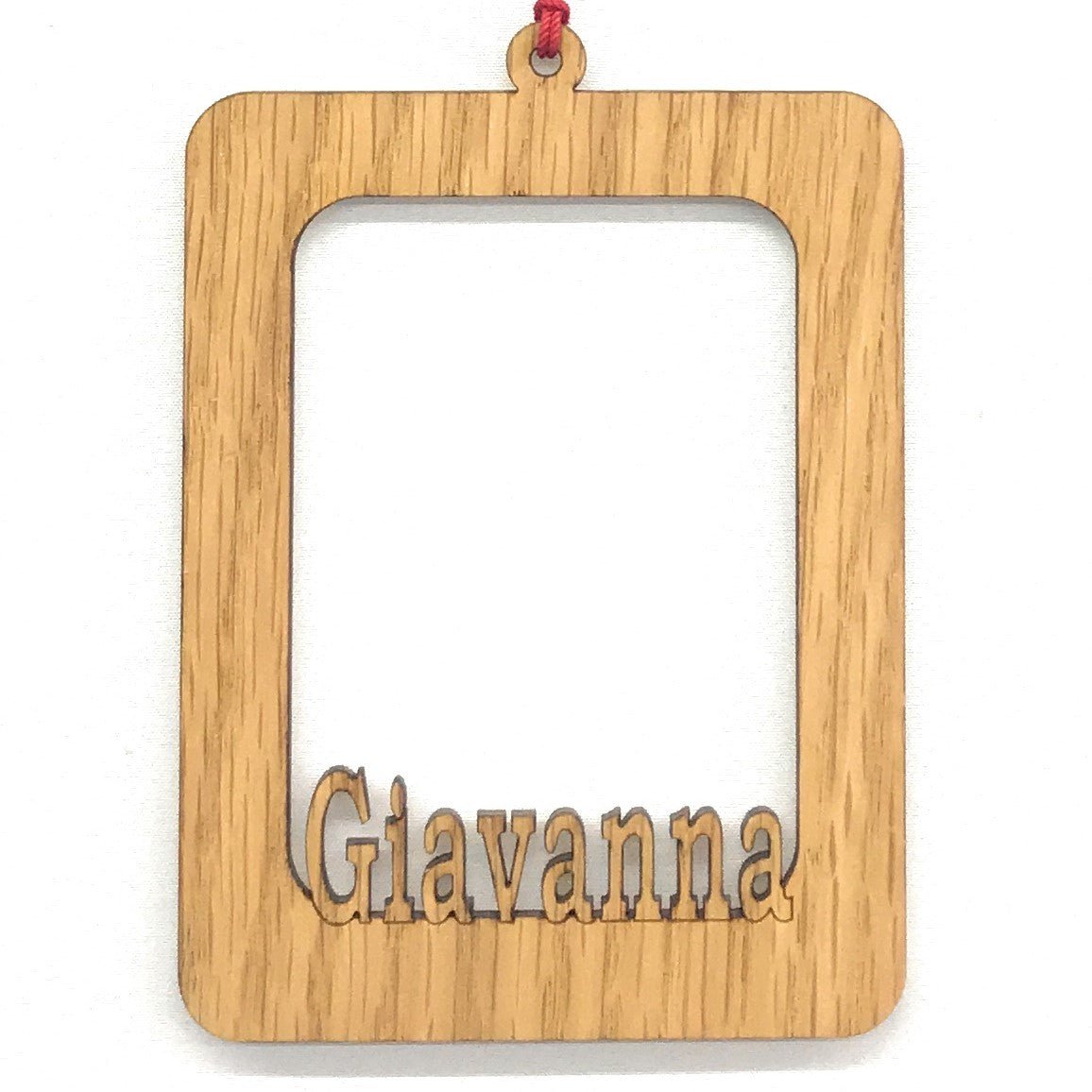 Name Picture Frame Ornament - Legacy Images - Holiday Ornaments - christmas holiday name laser engraved