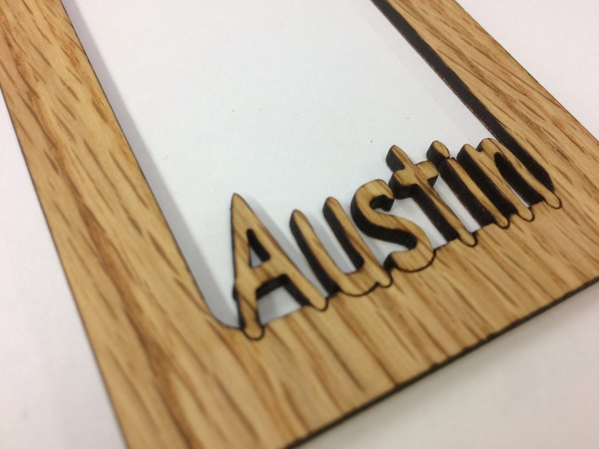 Name Picture Frame Refrigerator Magnet - Holds a 2x3 Photo - Legacy Images - Picture Frames - magnet name picture frame laser engraved