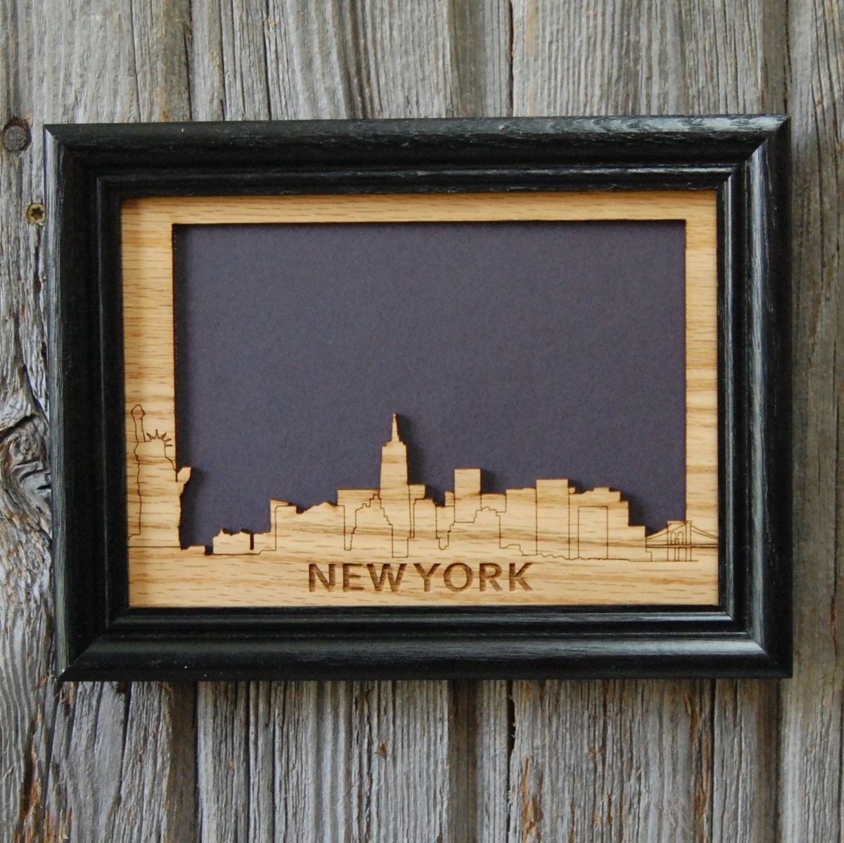 New York Skyline Picture Frame - Legacy Images - Picture Frames - 11x14 Picture Frame 5x7 picture frame 8x10 picture frame laser engraved