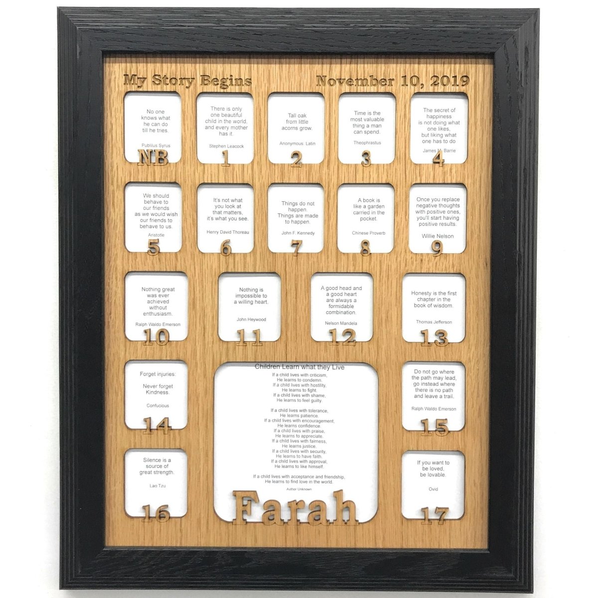 Newborn - 18 Picture Frame - Legacy Images - Picture Frames - 11x14 Picture Frame 12x16 picture frame 16x20 picture frame laser engraved