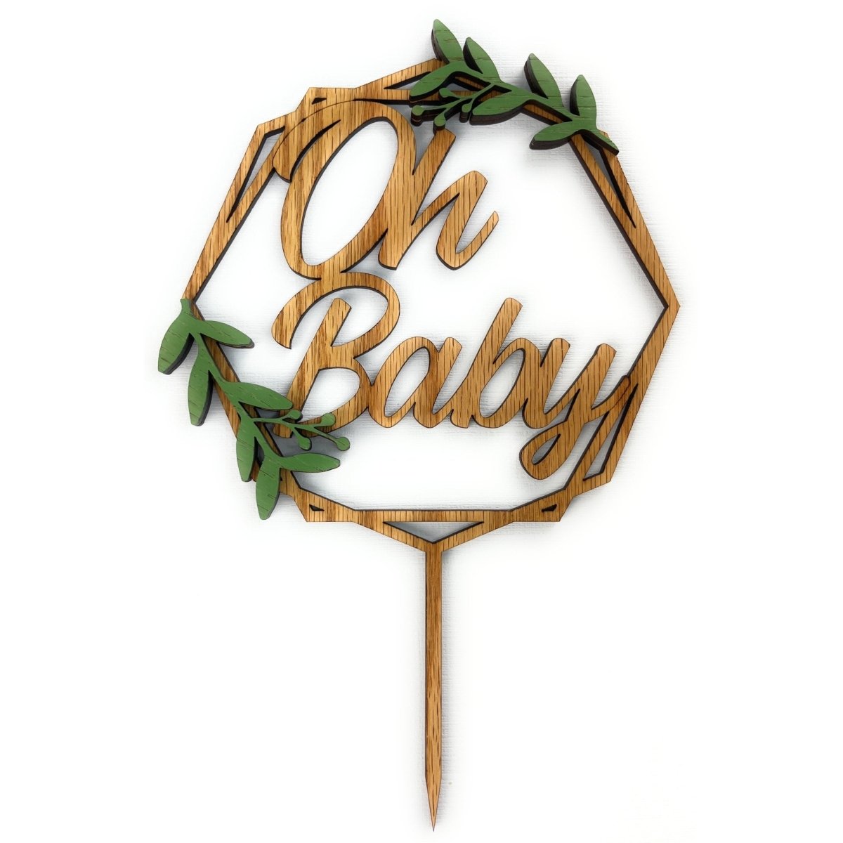 Oh Baby Cake Topper for Baby Shower - Legacy Images - Cake Decorating Supplies - baby baby shower cake topper laser engraved