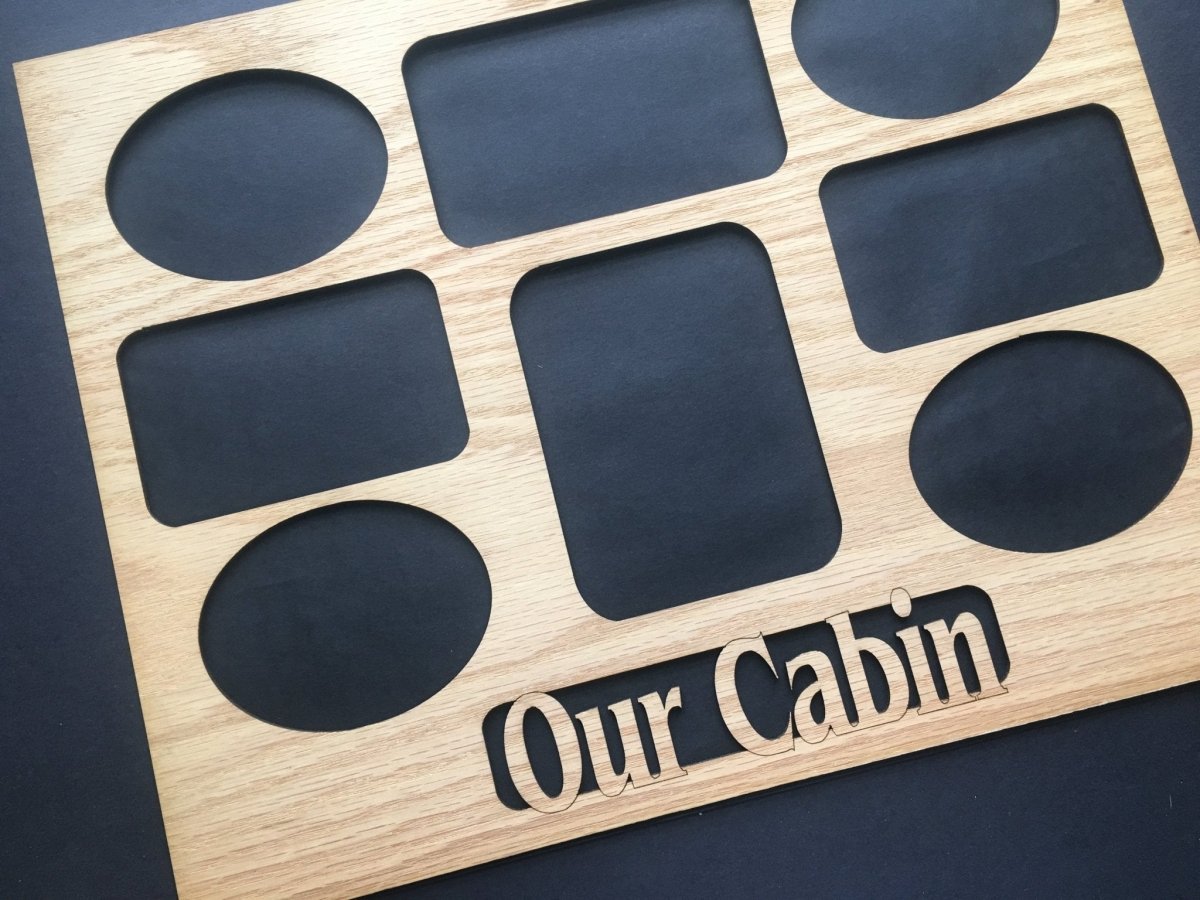 Our Cabin Picture Frame 11"x14" - Legacy Images - Picture Frames - 11x14 Picture Frame gifts for him hobbies laser engraved