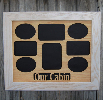 Our Cabin Picture Frame 11"x14" - Legacy Images - Picture Frames - 11x14 Picture Frame gifts for him hobbies laser engraved