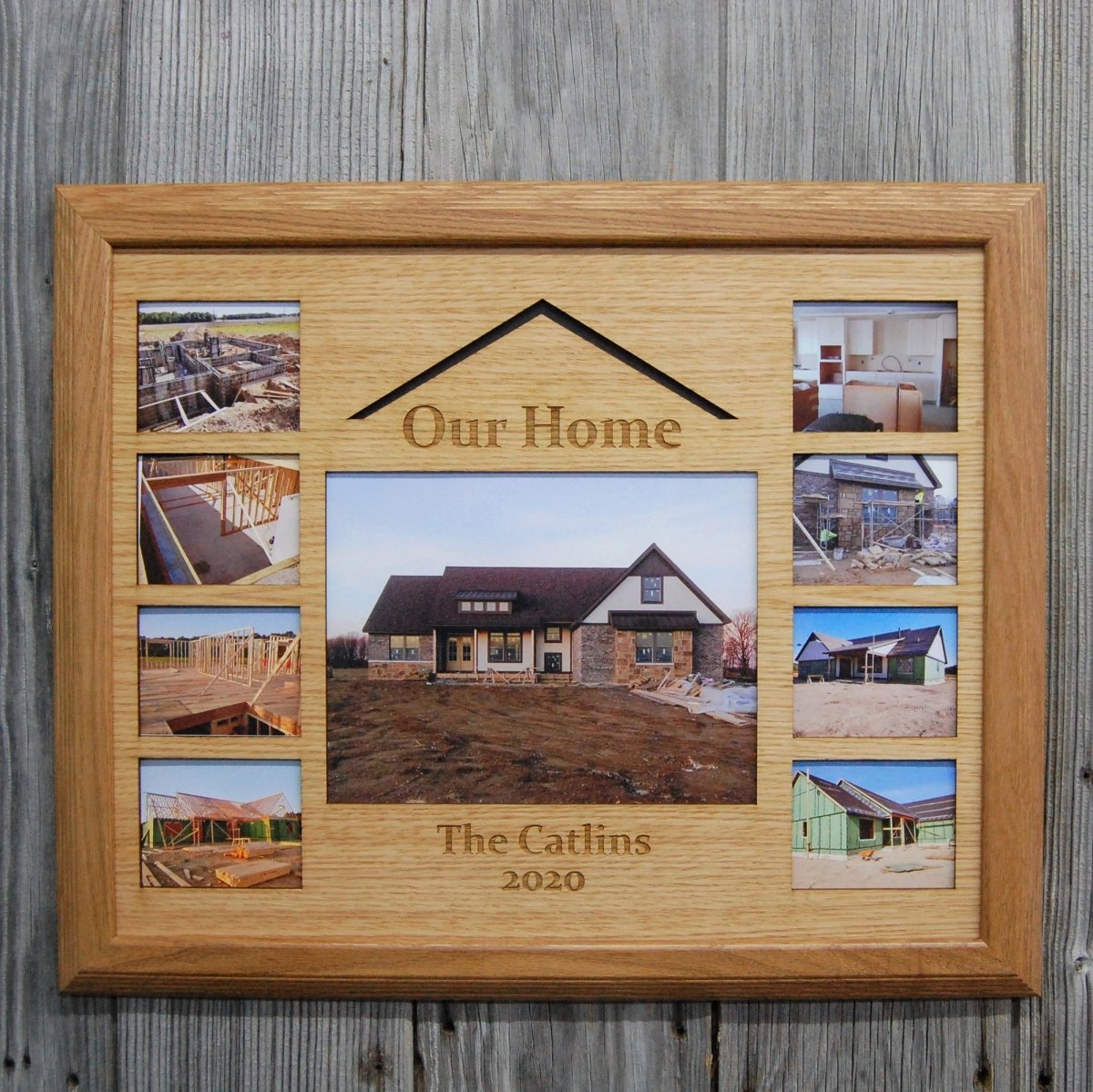 Our Home Picture Frame - 16x20 Frame Holds Multiple Photos - Legacy Images - Picture Frames - 16x20 picture frame family home laser engraved
