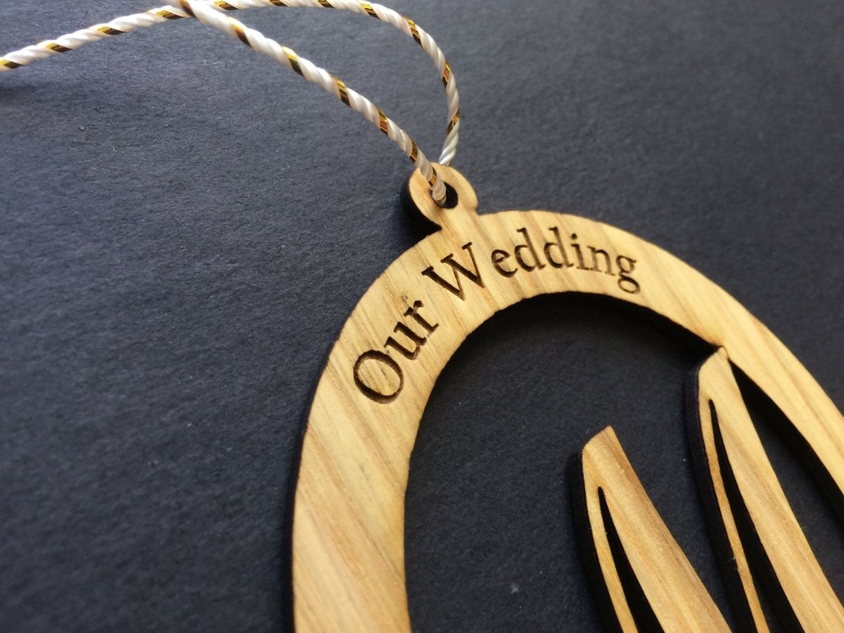 Our Wedding Ornament - Legacy Images - Holiday Ornaments - christmas date letter laser engraved