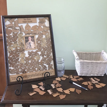 Party Drop Box Guest Book - Legacy Images - Guestbook - 11x14 Picture Frame 12x16 picture frame 16x20 picture frame laser engraved