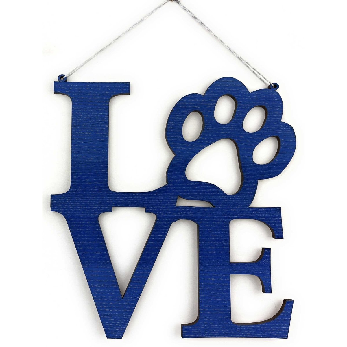 Paw Print Love Sign Wall Decor - Legacy Images - Novelty Signs - cord dog love sign laser engraved