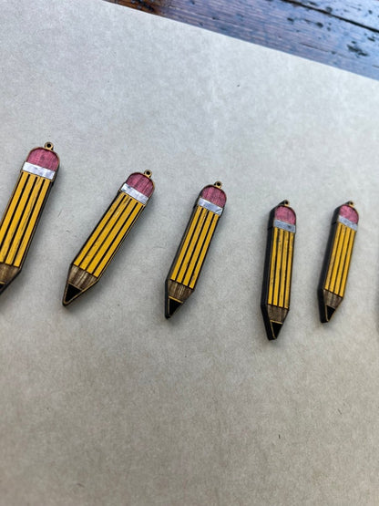 Pencil Earrings - Legacy Images - Earrings - Earrings occupations teacher laser engraved