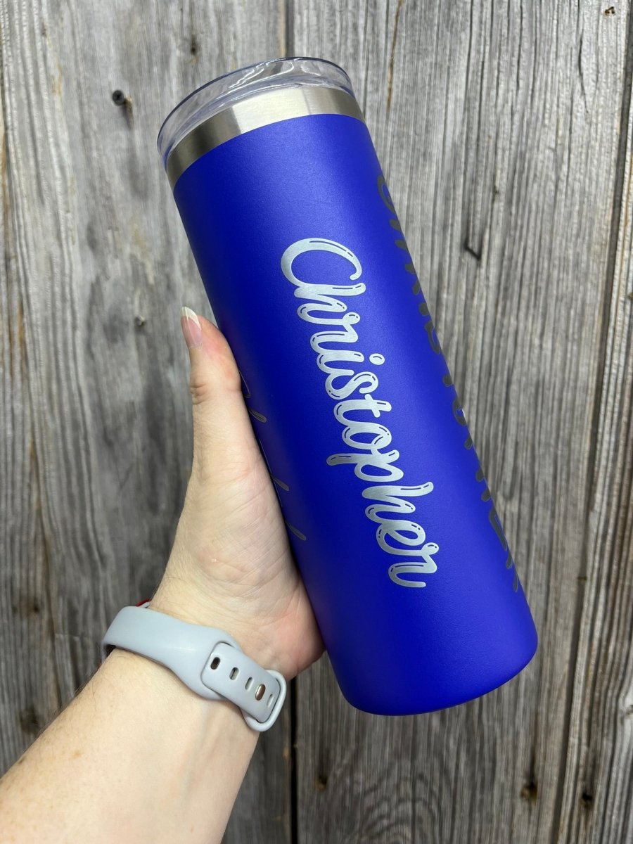 Personalized 20oz Skinny Tumbler - Legacy Images - Water Bottles - drinkware water bottle laser engraved