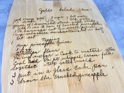 Personalized Bamboo Cutting Board Décor - Your Recipe or Quote - Legacy Images - Cutting Boards - Cutting Board engagement gift kitchen laser engraved