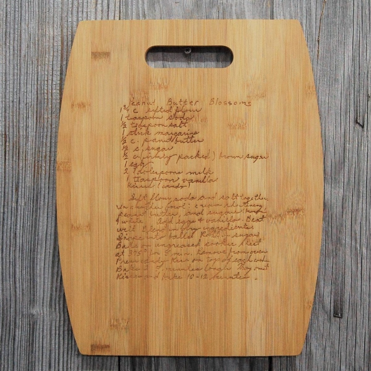 Personalized Bamboo Cutting Board Décor - Your Recipe or Quote - Legacy Images - Cutting Boards - Cutting Board engagement gift kitchen laser engraved