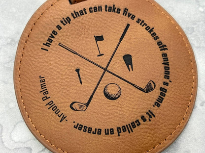 Personalized Golf Gift Set - Leather Tee Holder, Divot Tool, Ball Marker - Legacy Images - father's day gift sports