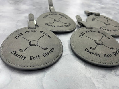 Personalized Golf Leather Tee Holder - Legacy Images - father's day gift golf hobbies laser engraved