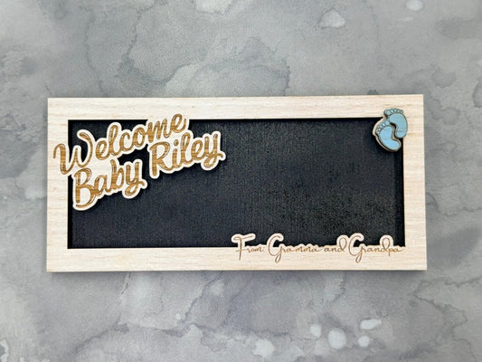 Personalized New Baby Money Holder - Legacy Images - baby baby shower laser engraved