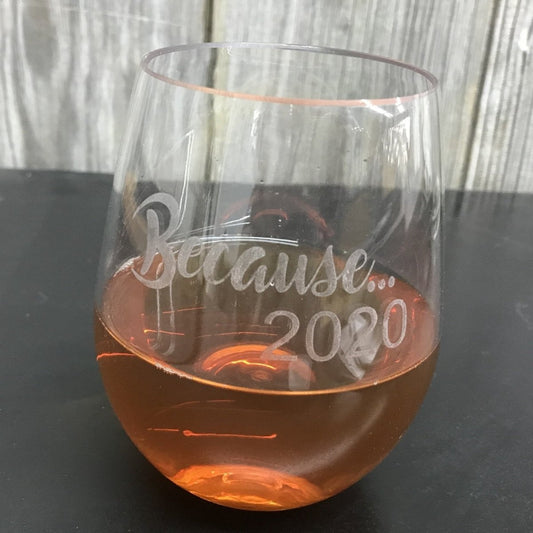 Personalized Stemless Wine Glass - Legacy Images - Stemware - drinkware wedding wine glass laser engraved