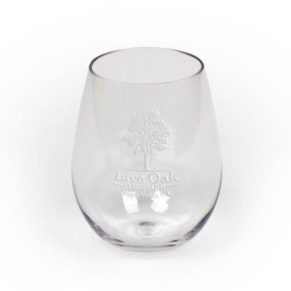 Personalized Stemless Wine Glass - Legacy Images - Stemware - drinkware wedding wine glass laser engraved