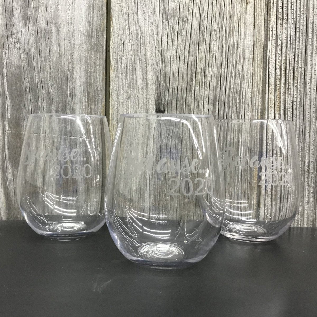 Personalized Stemless Wine Glass - Legacy Images - Stemware - drinkware wedding wine glass laser engraved