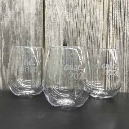 Personalized Stemless Wine Glass - Legacy Images - Stemware - drinkware wedding wine glass laser engraved