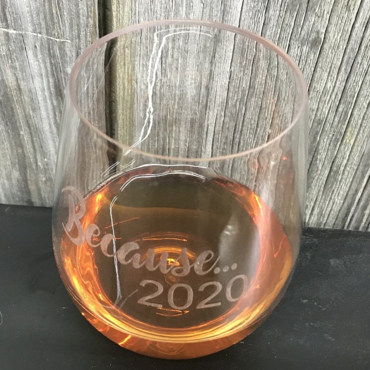 Personalized Stemless Wine Glass - Legacy Images - Stemware - drinkware wedding wine glass laser engraved