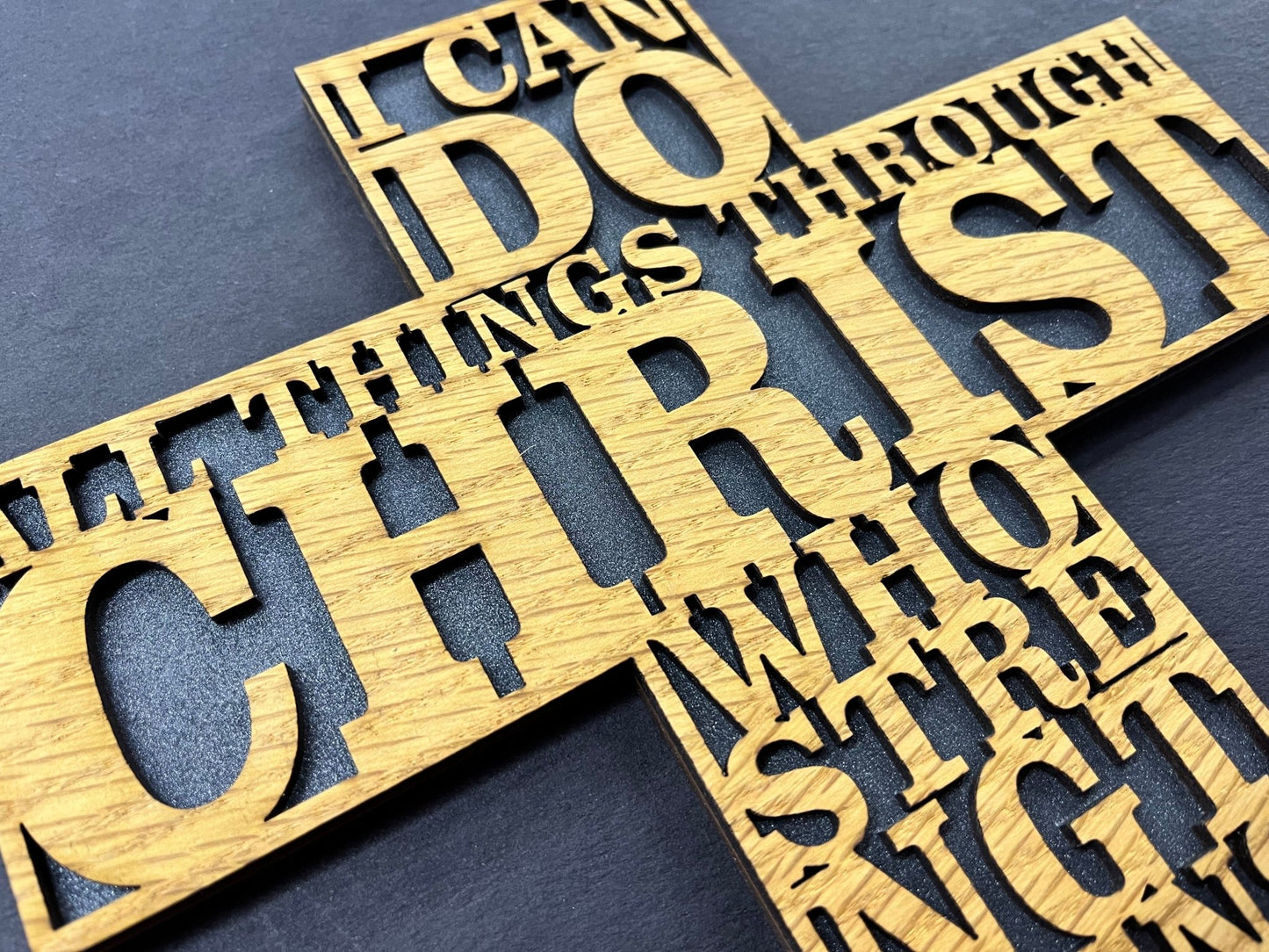 Philippians 4:13 I Can Do All Things Through Christ Who Strengthens Me Cross - 2 Sizes - Legacy Images - Novelty Signs