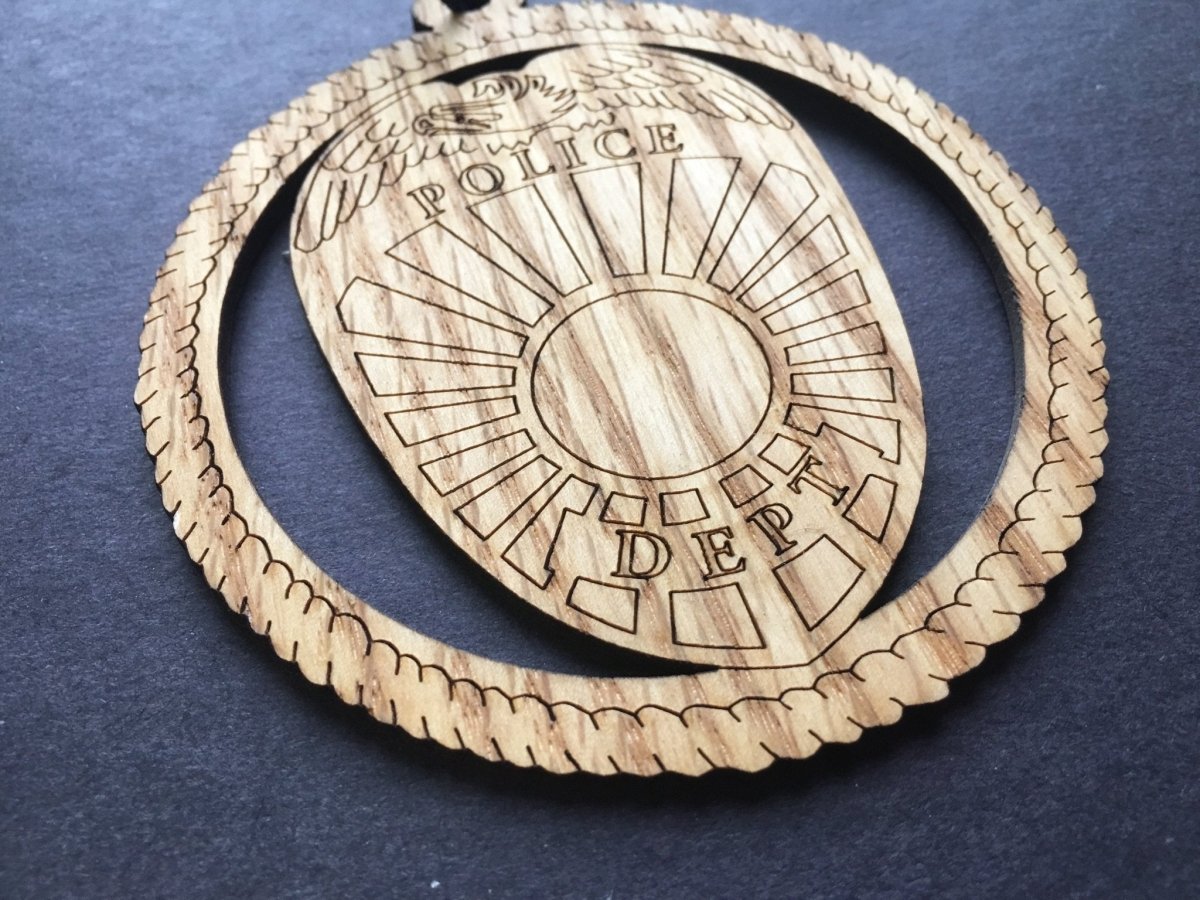 Police Ornament - Legacy Images - Holiday Ornaments - christmas occupations ornament laser engraved