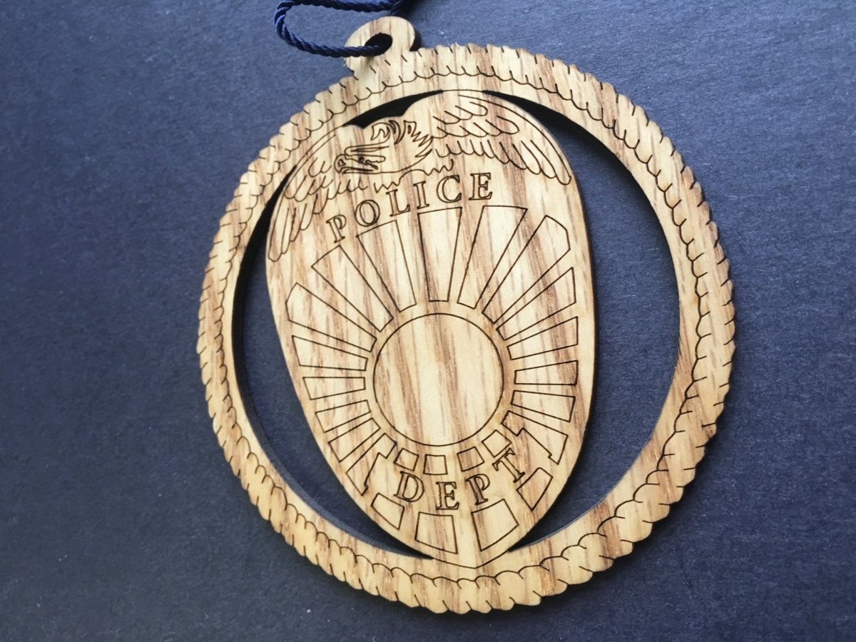 Police Ornament - Legacy Images - Holiday Ornaments - christmas occupations ornament laser engraved
